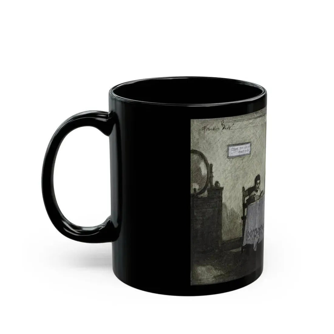 Grandmother's Rug, Redbook magazine, December 1926 - Black Coffee Mug - Go Mug Yourself