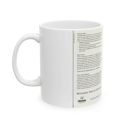 GRANDPARENTING ENRICHING LIVES (VHS COVER) - White Coffee Mug-Go Mug Yourself