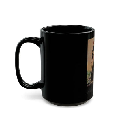 Granny Git Your Gun, Collier's Weekly story illustration, September 11, 1943 - Black Coffee Mug - Go Mug Yourself