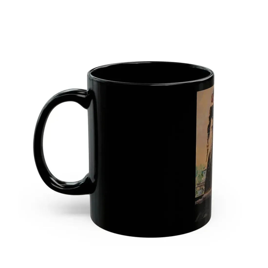 Granny Git Your Gun, Collier's Weekly story illustration, September 11, 1943 - Black Coffee Mug - Go Mug Yourself