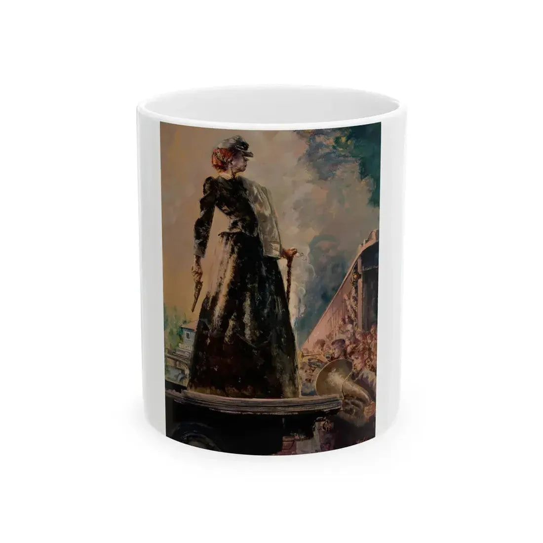 Granny Git Your Gun, Collier's Weekly story illustration, September 11, 1943 - White Coffee Mug 11oz - Go Mug Yourself