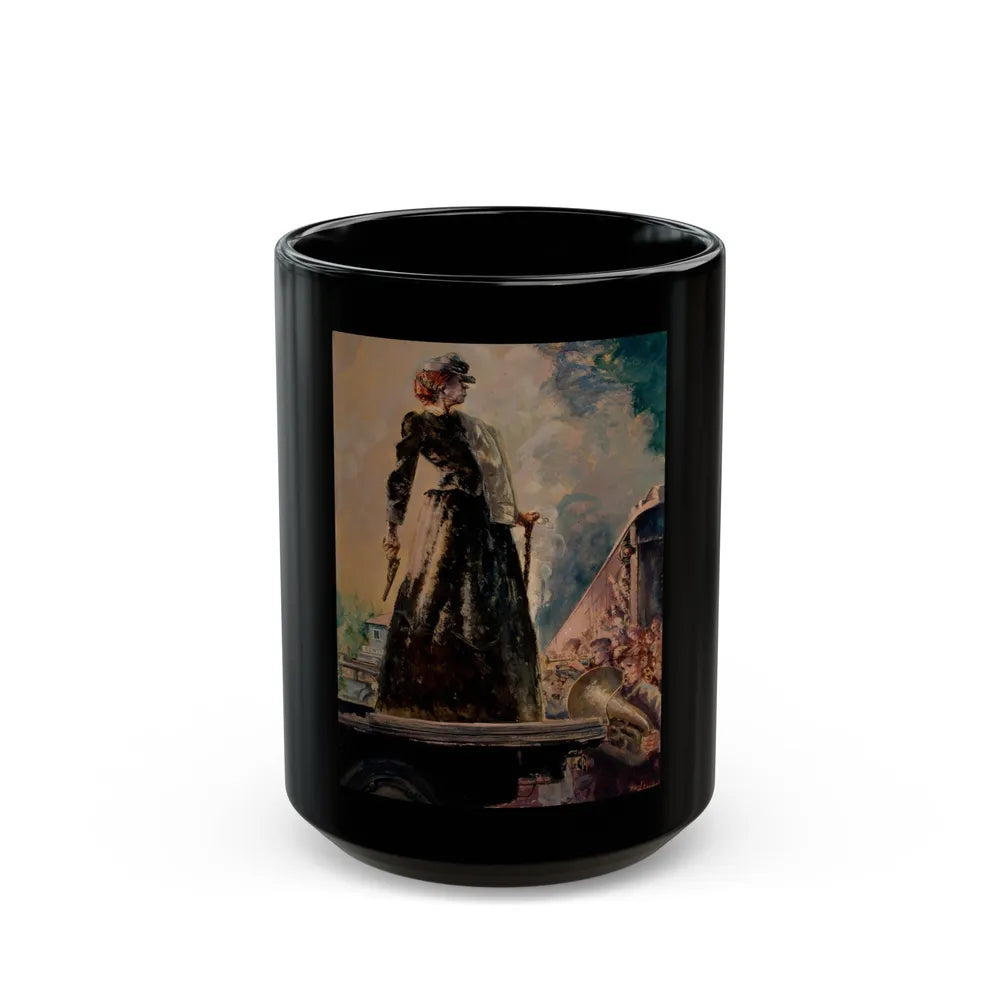 Granny Git Your Gun, Collier's Weekly story illustration, September 11, 1943 - Black Coffee Mug-15oz-Go Mug Yourself