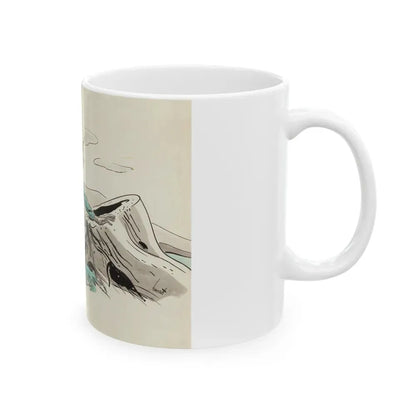 Granny Meets a Crisis, Woman's Home Companion magazine illustration, March 1942 - White Coffee Mug - Go Mug Yourself