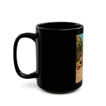 Granny's Playing Marbles - Black Coffee Mug - Go Mug Yourself
