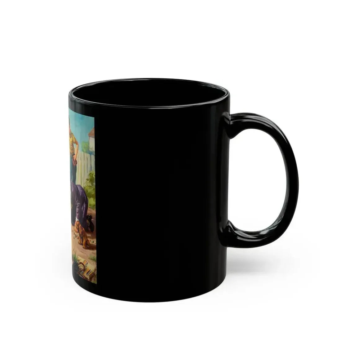 Granny's Playing Marbles - Black Coffee Mug - Go Mug Yourself