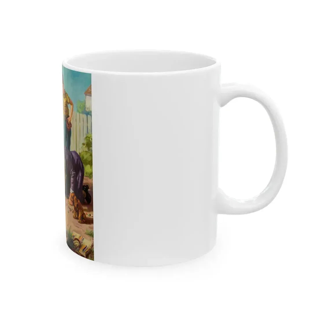 Granny's Playing Marbles - White Coffee Mug - Go Mug Yourself