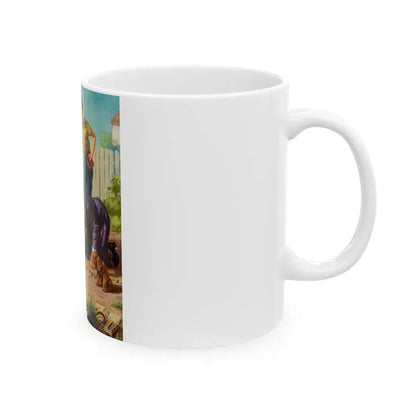 Granny's Playing Marbles - White Coffee Mug - Go Mug Yourself