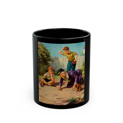 Granny's Playing Marbles - Black Coffee Mug-11oz-Go Mug Yourself