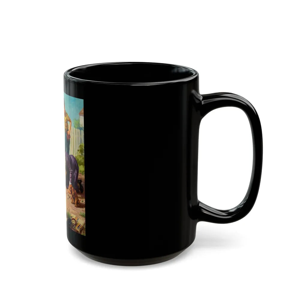 Granny's Playing Marbles - Black Coffee Mug-Go Mug Yourself