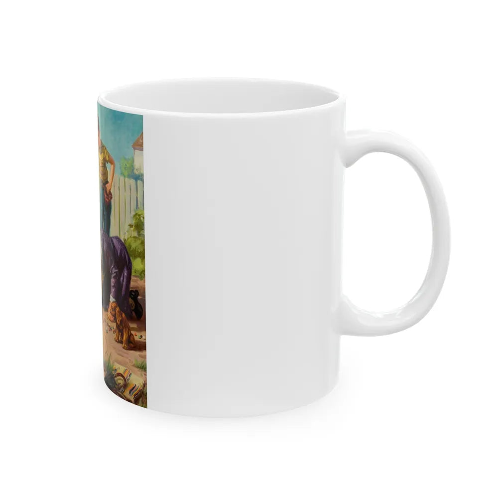 Granny's Playing Marbles - White Coffee Mug-Go Mug Yourself