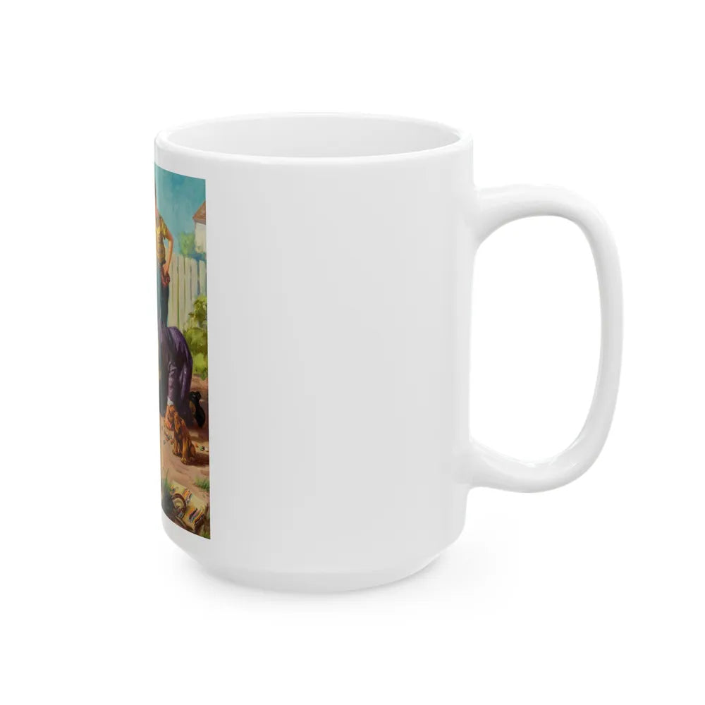 Granny's Playing Marbles - White Coffee Mug-Go Mug Yourself