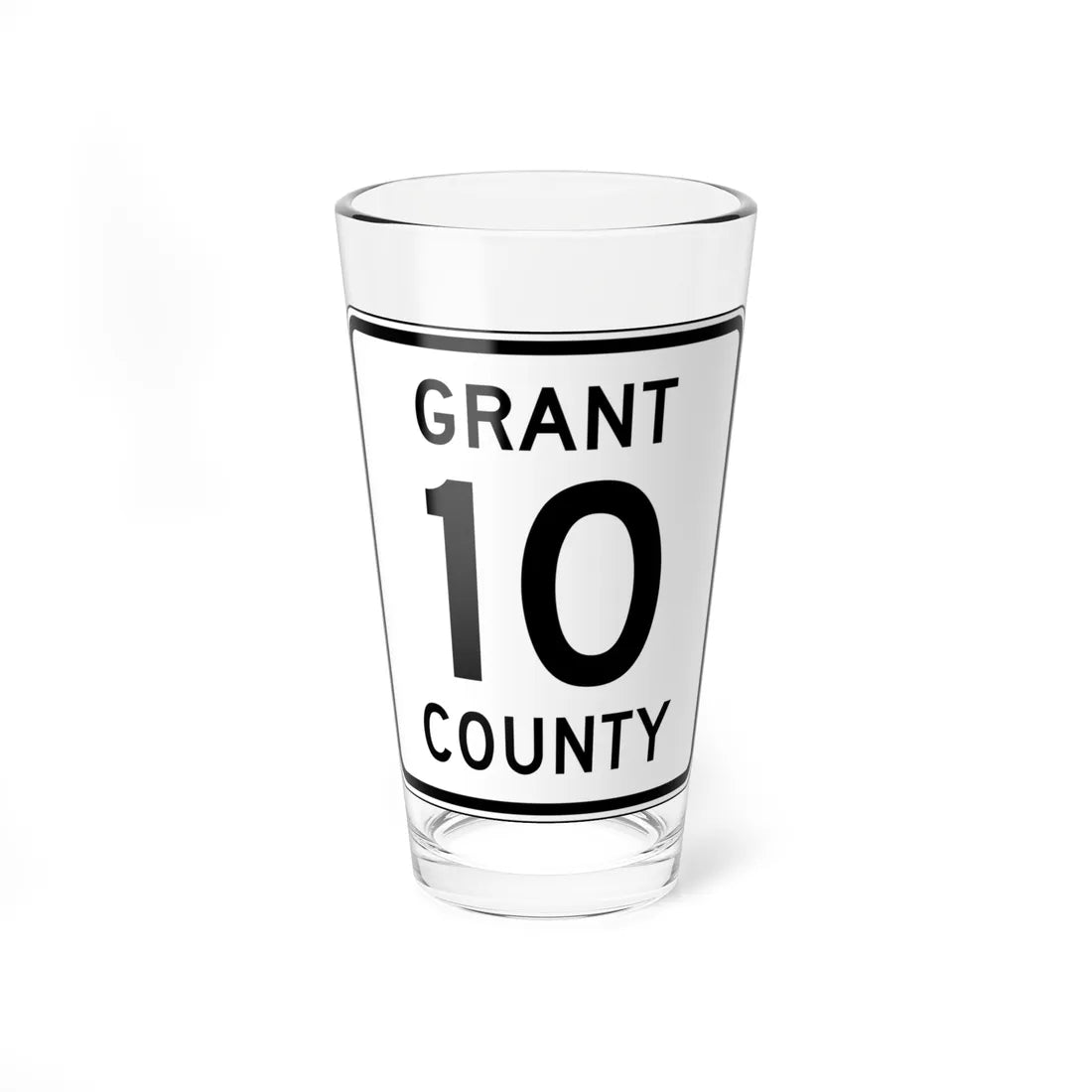 Grant County Route 10 MN (Minnesota) (Road Sign) Pint Glass 16oz 16oz - Go Mug Yourself