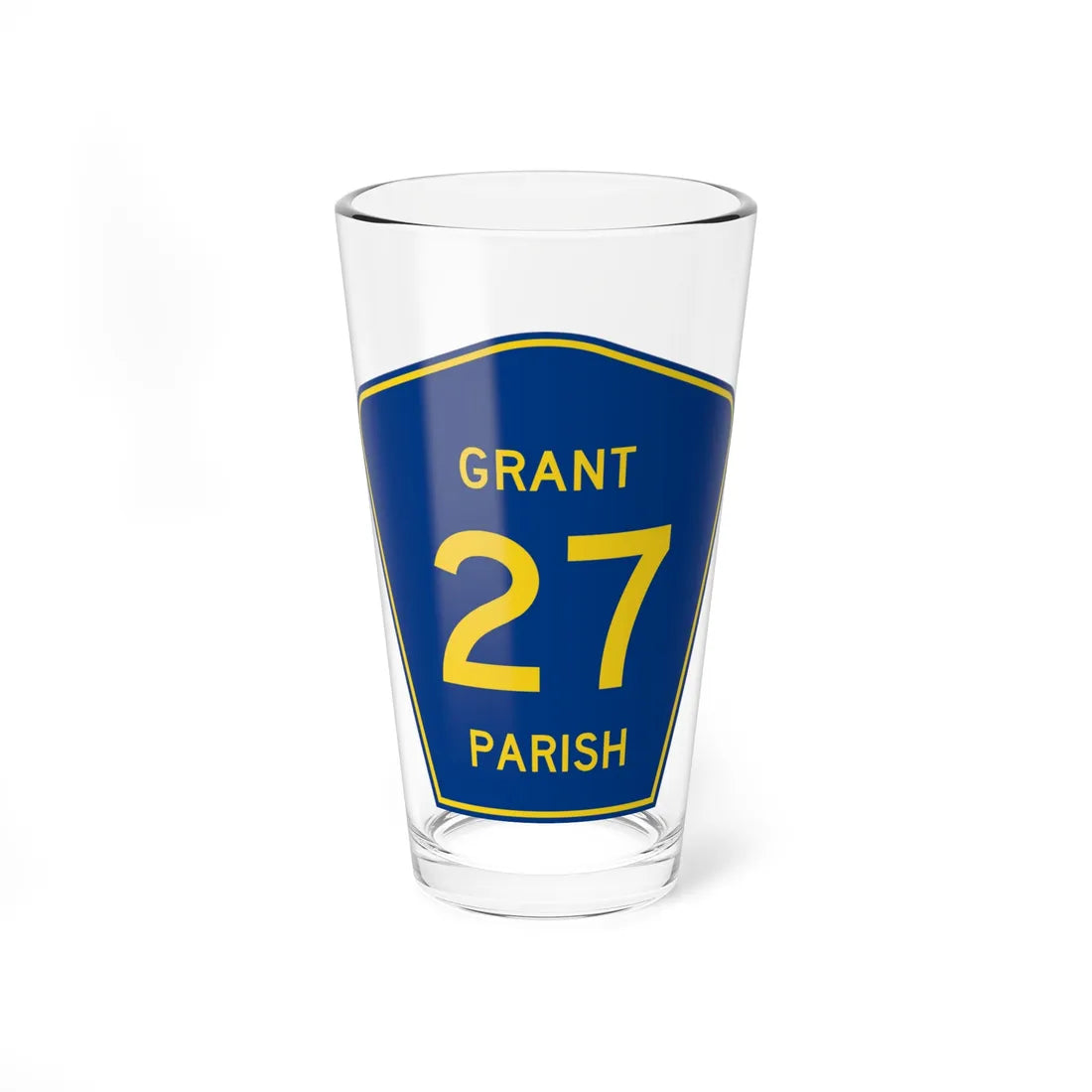 Grant Parish 27 (Louisiana) (Road Sign) Pint Glass 16oz 16oz - Go Mug Yourself