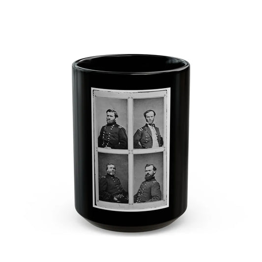 Grant, Sherman, Thomas, And Mcpherson (U.S. Civil War) Black Coffee Mug-15oz-Go Mug Yourself