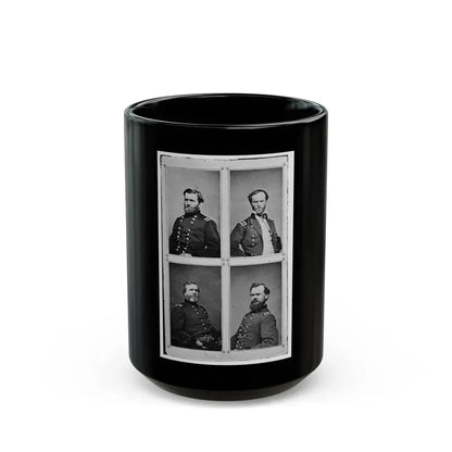 Grant, Sherman, Thomas, And Mcpherson (U.S. Civil War) Black Coffee Mug 15oz - Go Mug Yourself