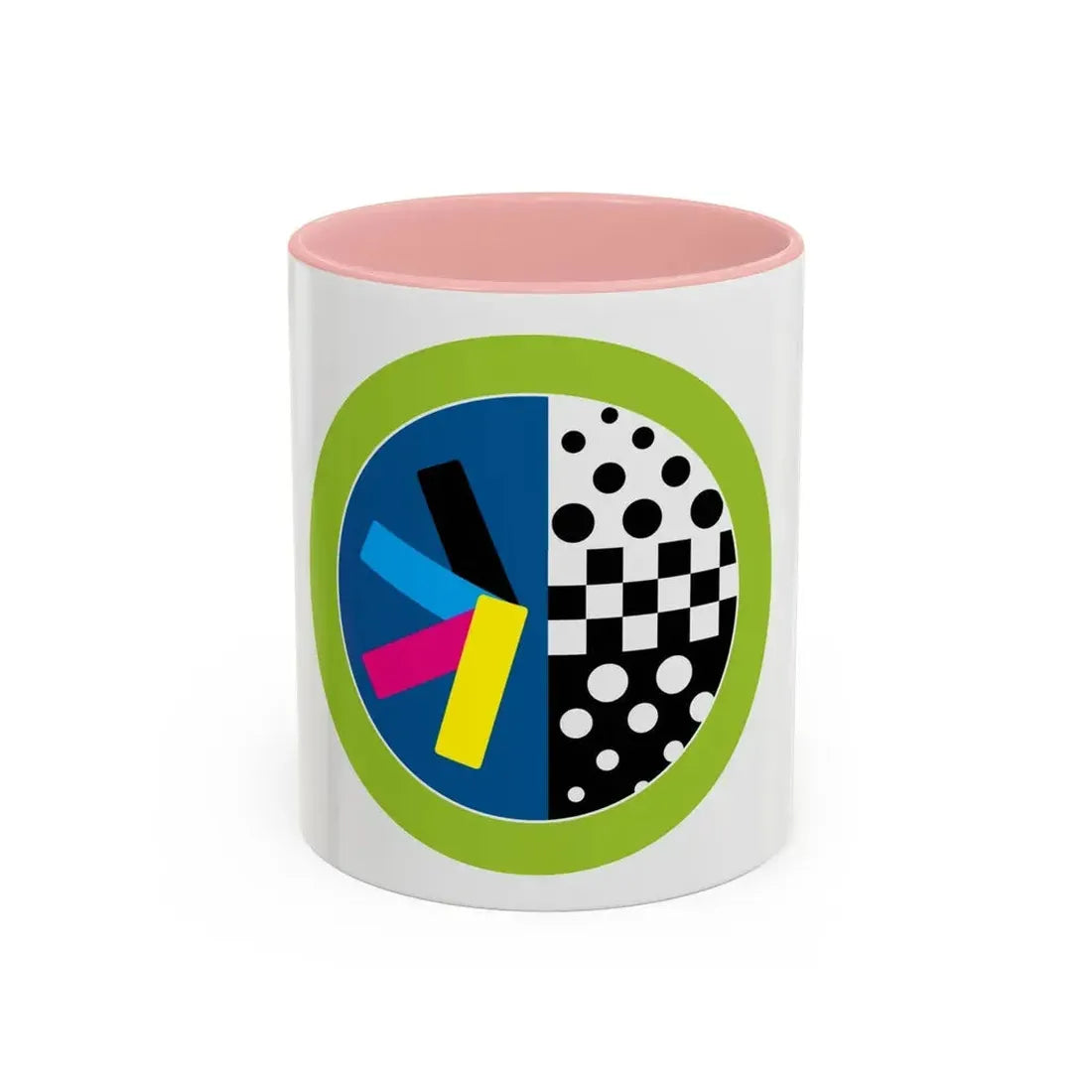 Graphic Arts (Boy Scout Merit Badge) Accent Coffee Mug 11oz Pink - Go Mug Yourself