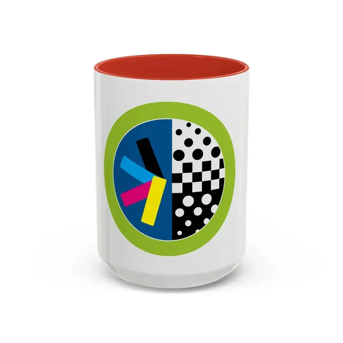 Graphic Arts (Boy Scout Merit Badge) Accent Coffee Mug 15oz Red - Go Mug Yourself