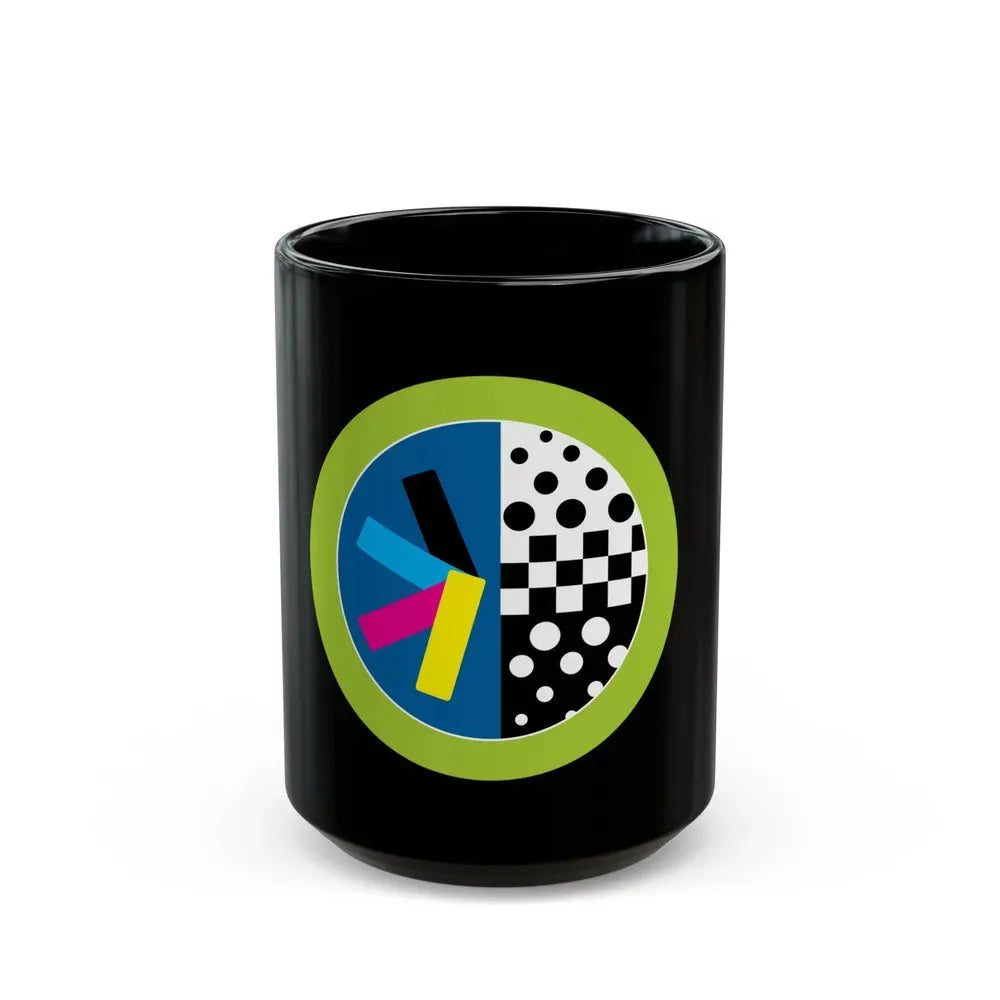 Graphic Arts (Boy Scout Merit Badge) Black Coffee Mug 15oz - Go Mug Yourself