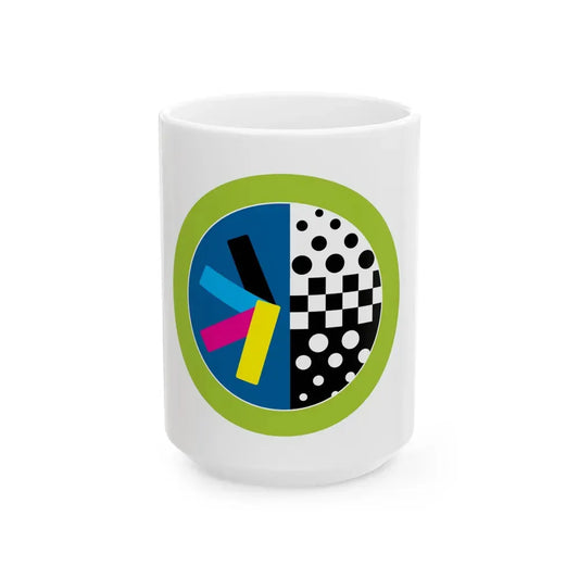 Graphic Arts (Boy Scout Merit Badge) White Coffee Mug 15oz - Go Mug Yourself