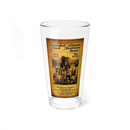 grateful dead , allman brothers band rfk memorial stadium 1973 (Music Poster) Pint Glass 16oz-16oz-Go Mug Yourself