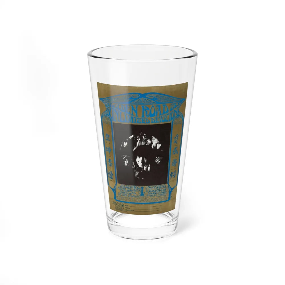 Grateful Dead Golden Road to Unlimited Devotion Fan Club 1967 (Music Poster) Pint Glass 16oz-16oz-Go Mug Yourself