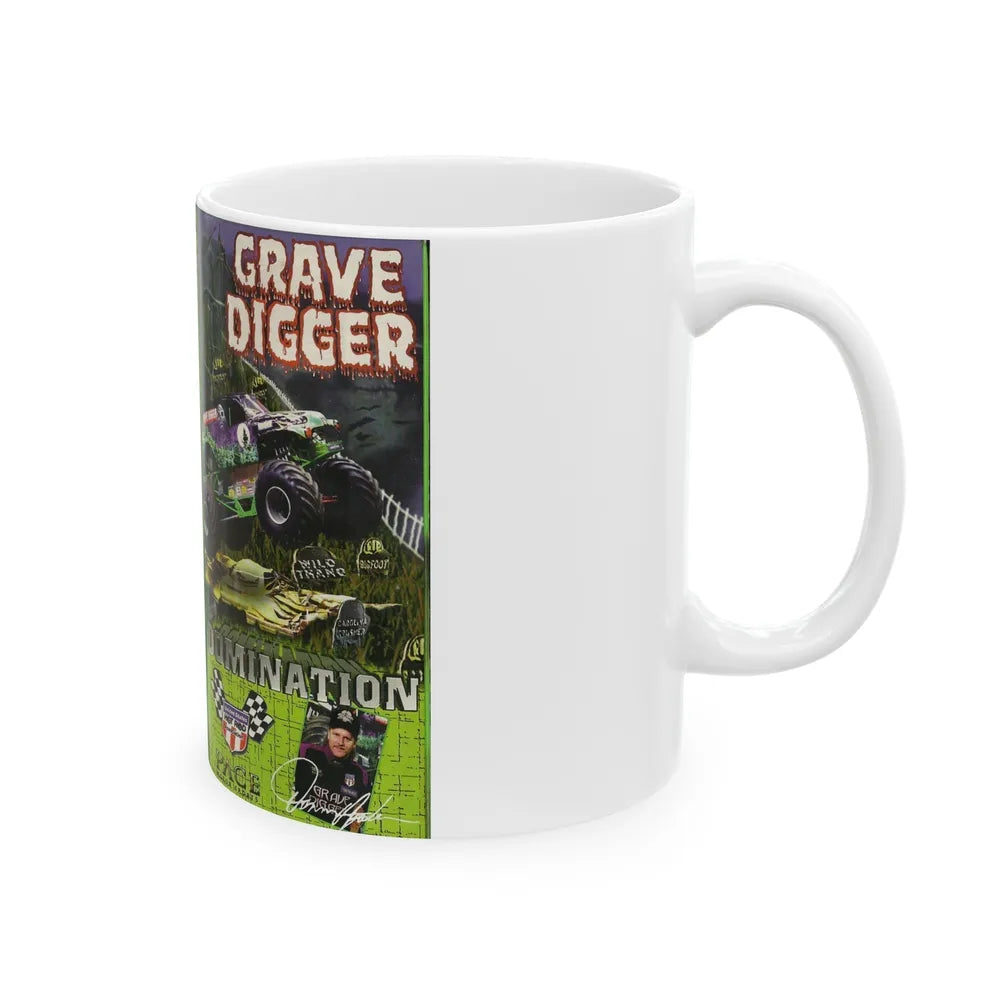 GRAVE DIGGER DOMINATION (VHS COVER) - White Coffee Mug-Go Mug Yourself