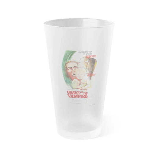 GRAVE OF THE VAMPIRE 1972 Movie Poster - Frosted Pint Glass 16oz Default Title - Go Mug Yourself