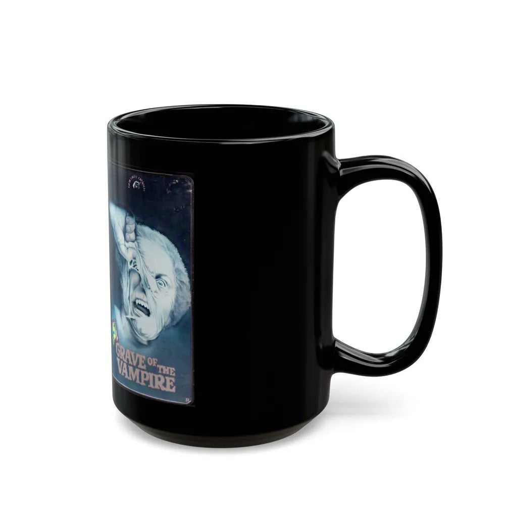 GRAVE OF THE VAMPIRE UNICORN VIDEO (VHS COVER) - Black Coffee Mug-Go Mug Yourself