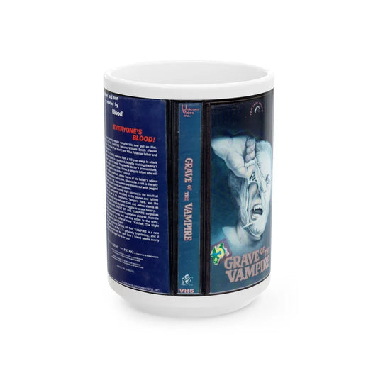 GRAVE OF THE VAMPIRE UNICORN VIDEO (VHS COVER) - White Coffee Mug-15oz-Go Mug Yourself