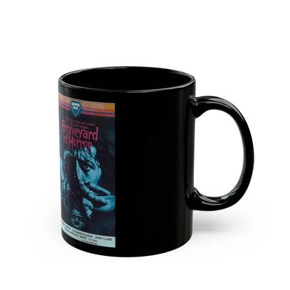 GRAVEYARD OF HORROR (VHS COVER) - Black Coffee Mug-Go Mug Yourself