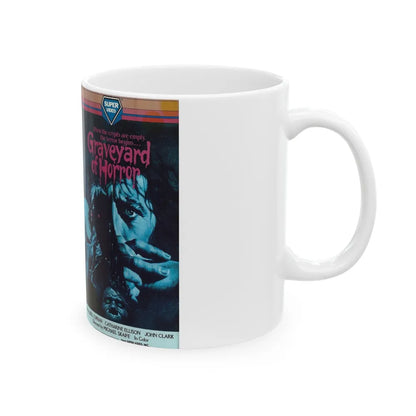 GRAVEYARD OF HORROR (VHS COVER) - White Coffee Mug-Go Mug Yourself