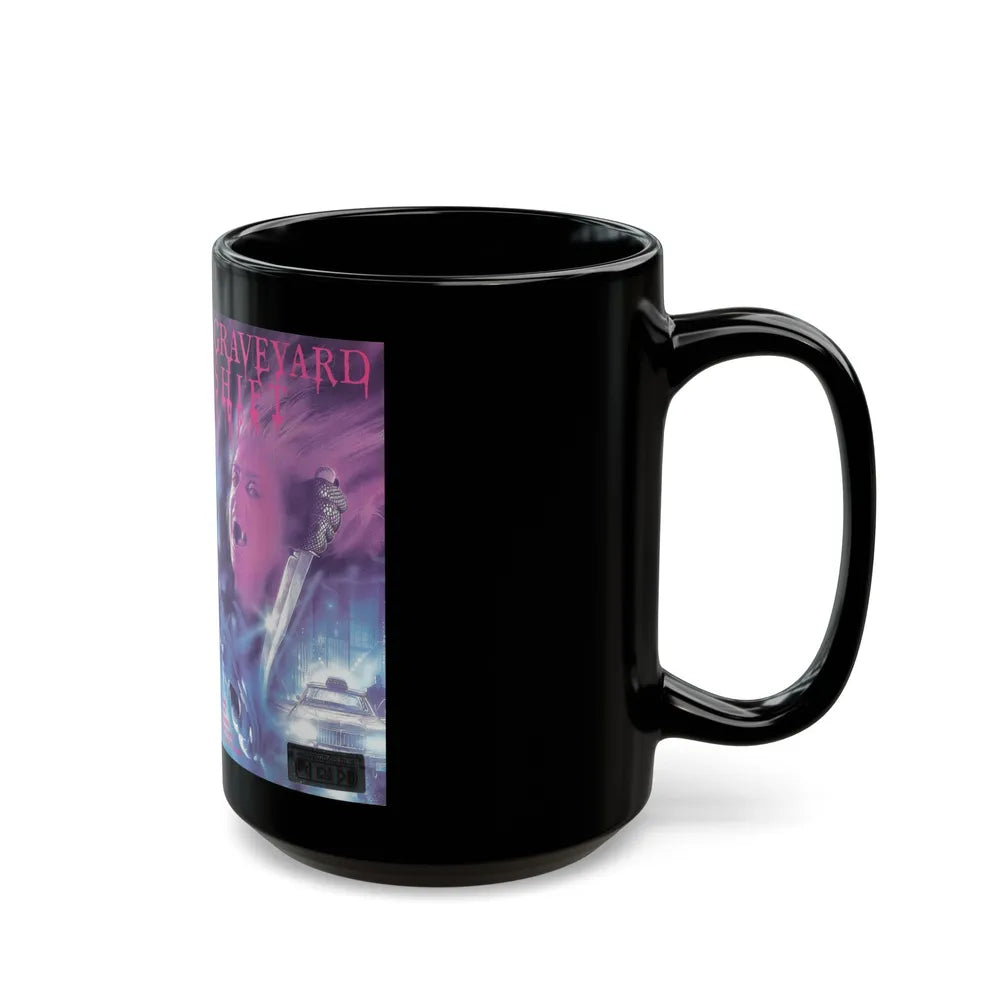 GRAVEYARD SHIFT CVG (VHS COVER) - Black Coffee Mug-Go Mug Yourself