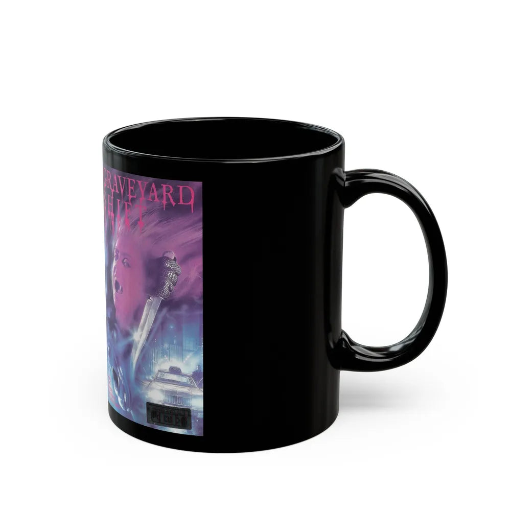 GRAVEYARD SHIFT CVG (VHS COVER) - Black Coffee Mug-Go Mug Yourself