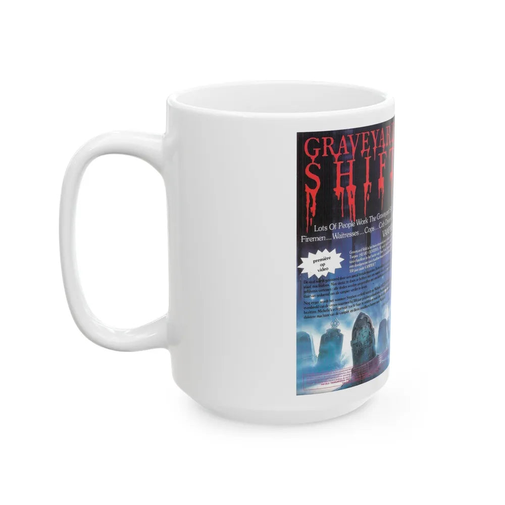 GRAVEYARD SHIFT CVG (VHS COVER) - White Coffee Mug-Go Mug Yourself