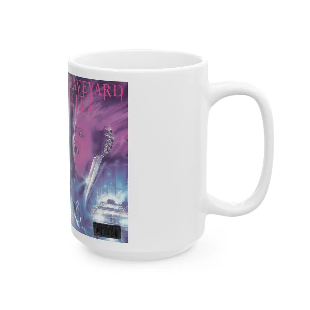 GRAVEYARD SHIFT CVG (VHS COVER) - White Coffee Mug-Go Mug Yourself