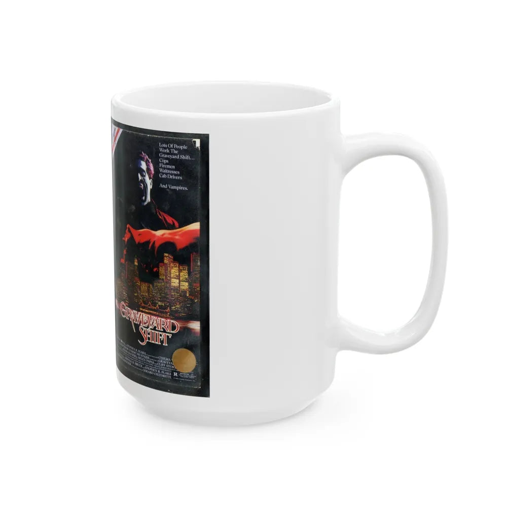 GRAVEYARD SHIFT (VHS COVER) - White Coffee Mug-Go Mug Yourself