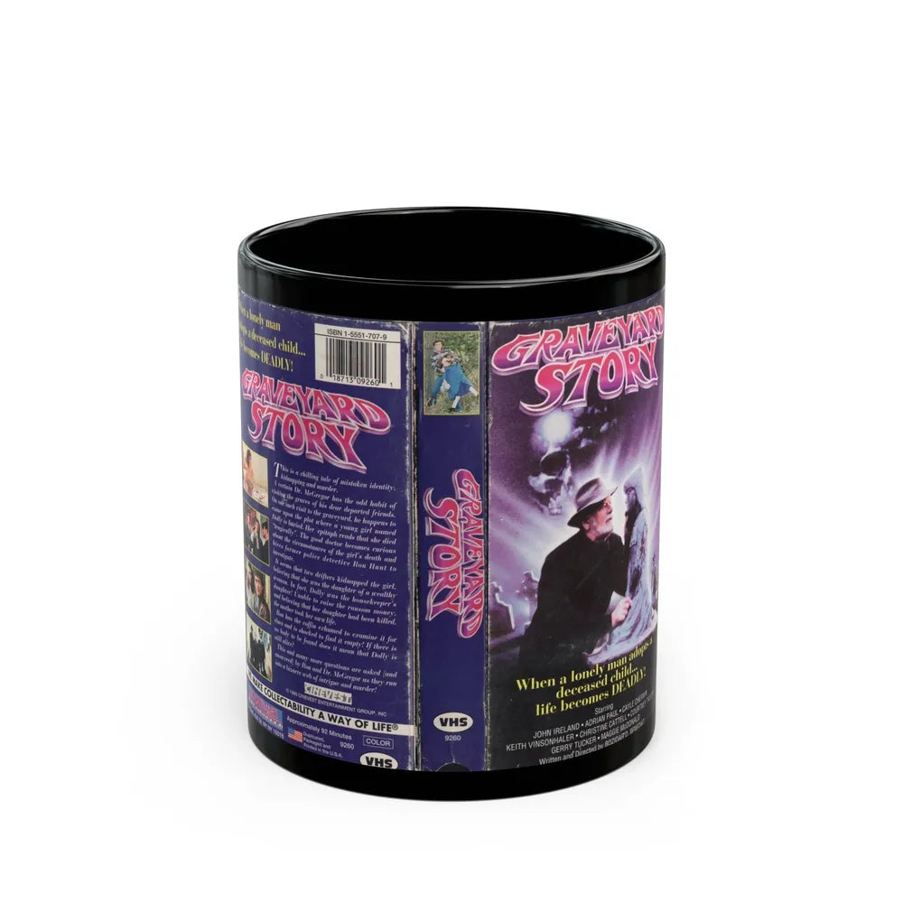 Graveyard Story (VHS COVER) - Black Coffee Mug-11oz-Go Mug Yourself