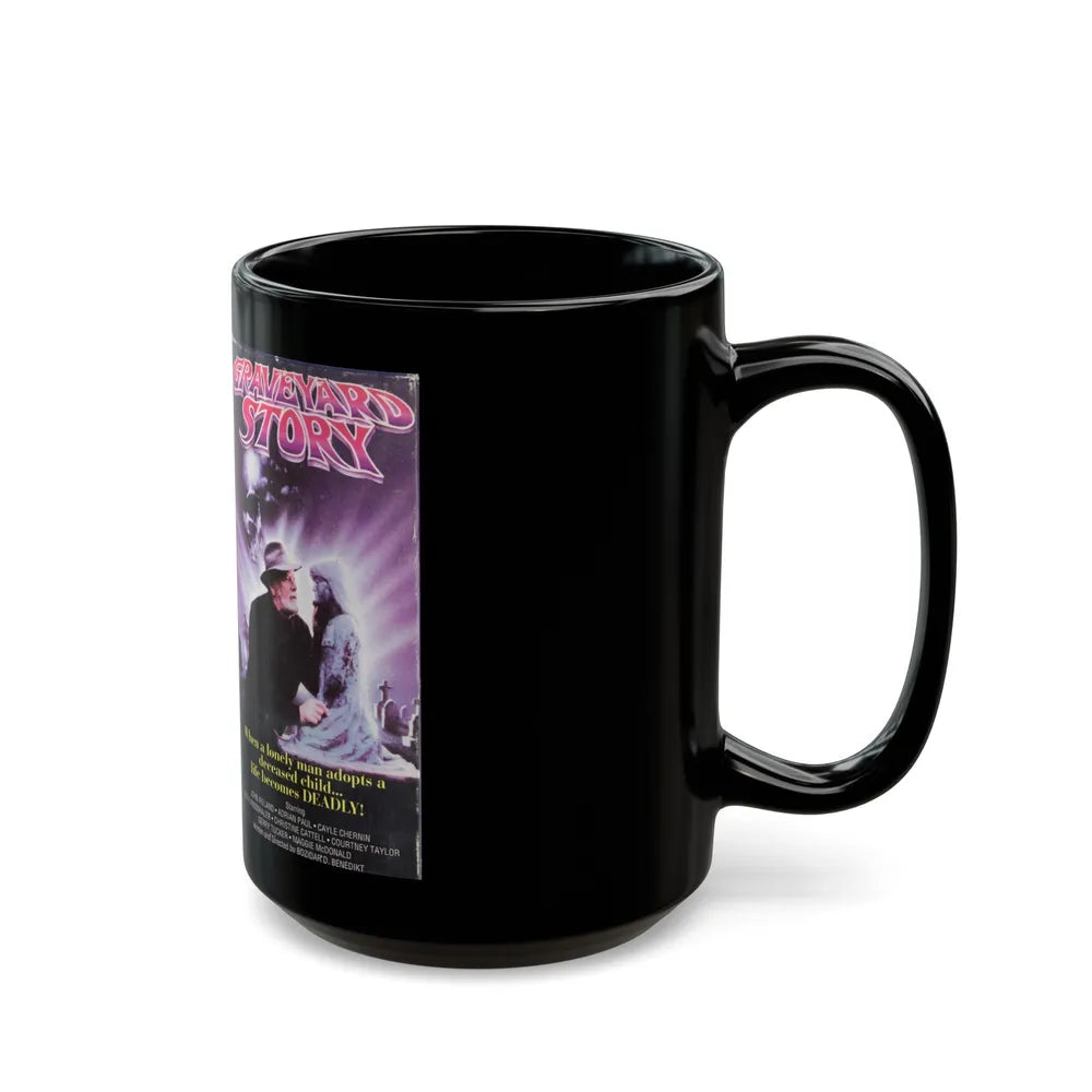 Graveyard Story (VHS COVER) - Black Coffee Mug-Go Mug Yourself