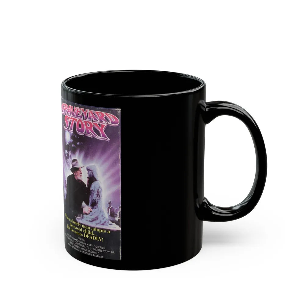 Graveyard Story (VHS COVER) - Black Coffee Mug-Go Mug Yourself