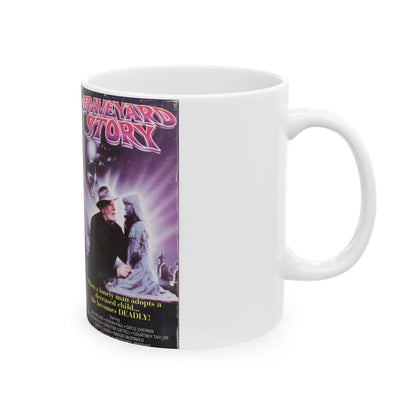 Graveyard Story (VHS COVER) - White Coffee Mug-Go Mug Yourself