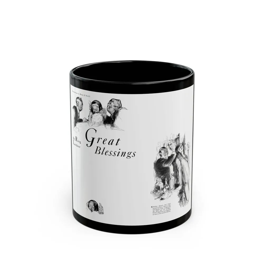 Great Blessings (1), Cosmopolitan, December 1929 - Black Coffee Mug-11oz-Go Mug Yourself