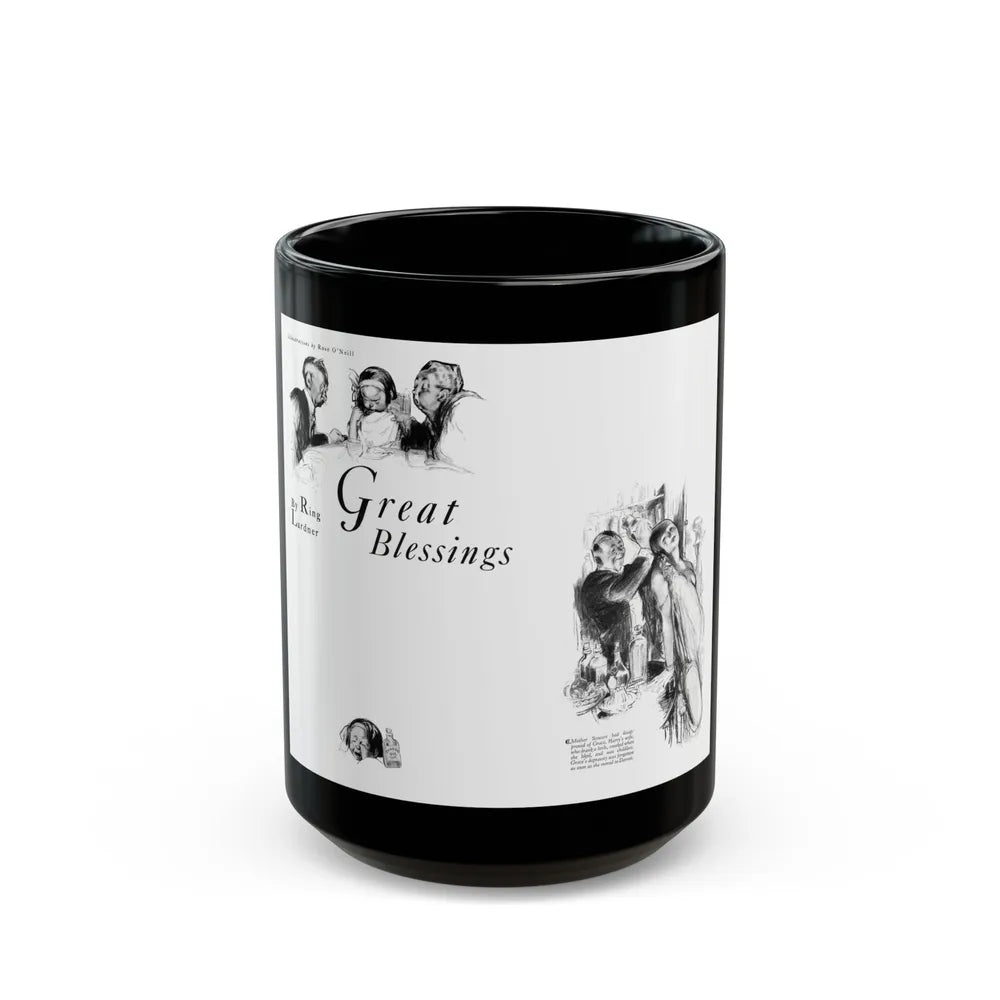 Great Blessings (1), Cosmopolitan, December 1929 - Black Coffee Mug-15oz-Go Mug Yourself