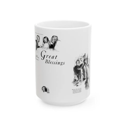 Great Blessings (1), Cosmopolitan, December 1929 - White Coffee Mug-15oz-Go Mug Yourself