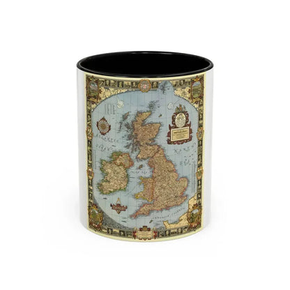 Great Britain - A Modern Pilgrim's Map (1937) (Map) Accent Coffee Mug 11oz Black - Go Mug Yourself