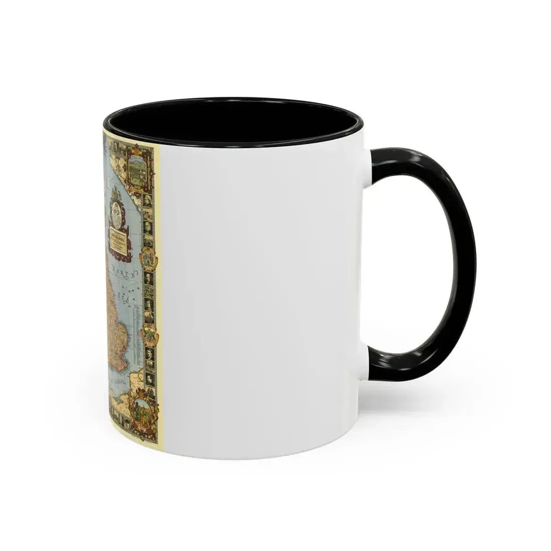 Great Britain - A Modern Pilgrim's Map (1937) (Map) Accent Coffee Mug - Go Mug Yourself