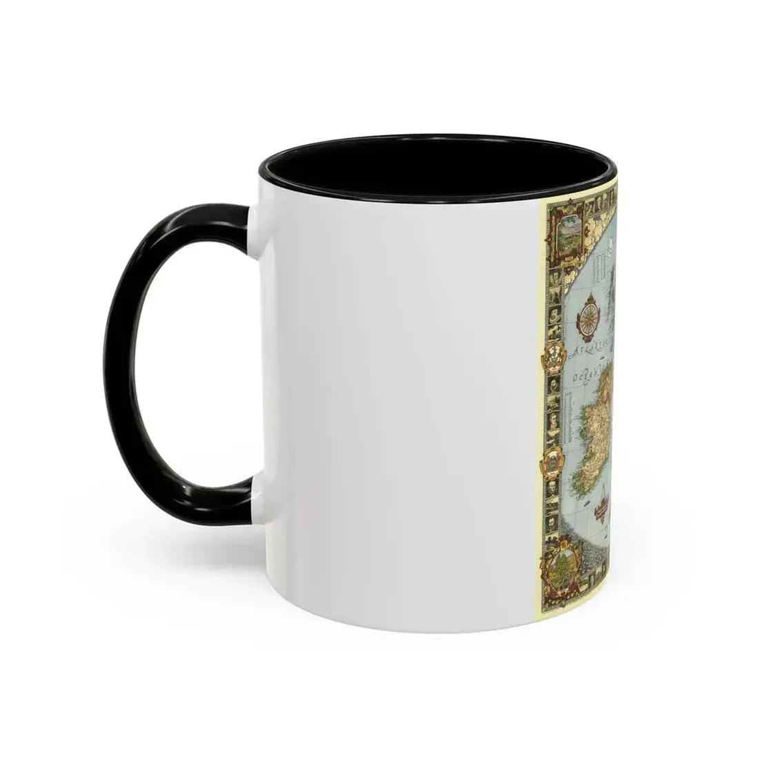 Great Britain - A Modern Pilgrim's Map (1937) (Map) Accent Coffee Mug - Go Mug Yourself