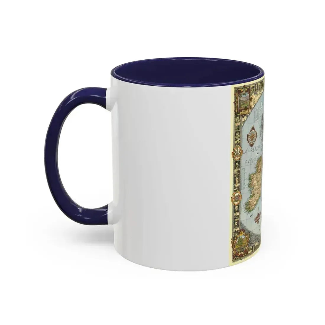Great Britain - A Modern Pilgrim's Map (1937) (Map) Accent Coffee Mug - Go Mug Yourself