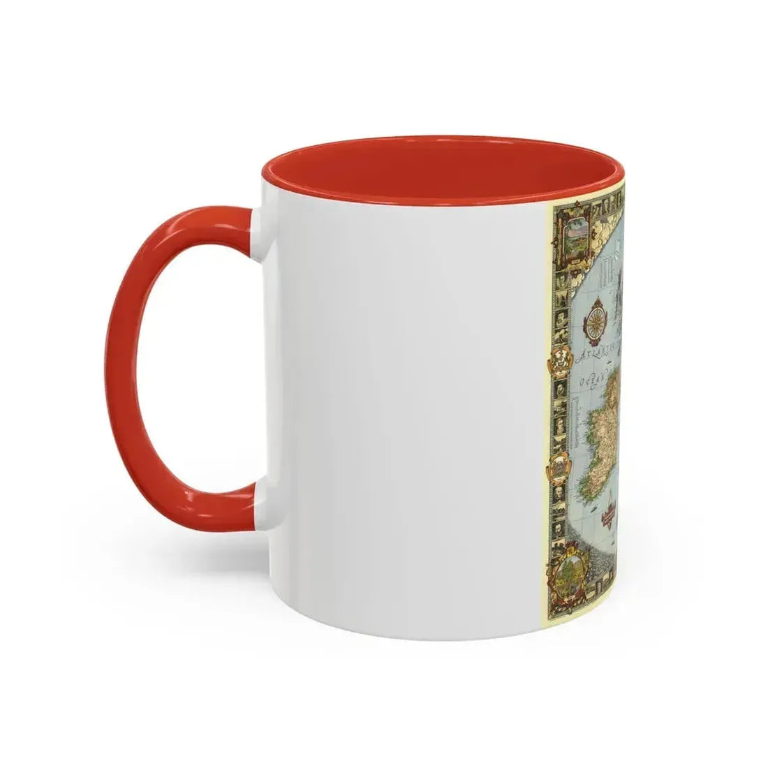 Great Britain - A Modern Pilgrim's Map (1937) (Map) Accent Coffee Mug - Go Mug Yourself