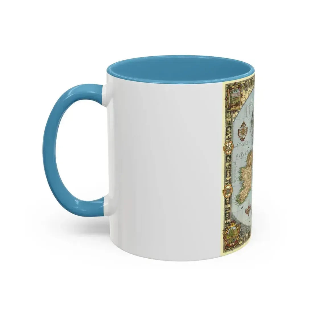 Great Britain - A Modern Pilgrim's Map (1937) (Map) Accent Coffee Mug - Go Mug Yourself
