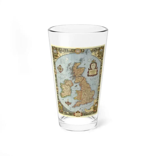 Great Britain - A Modern Pilgrim's Map (1937) (Map) Pint Glass 16oz 16oz - Go Mug Yourself